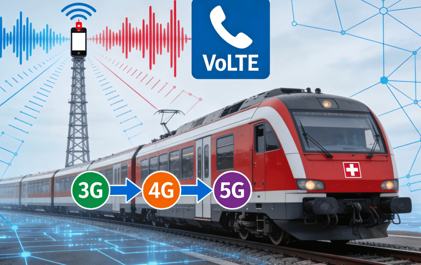Los ferrocarriles suizos migran a VoLTE ante el inminente apagado del 3G