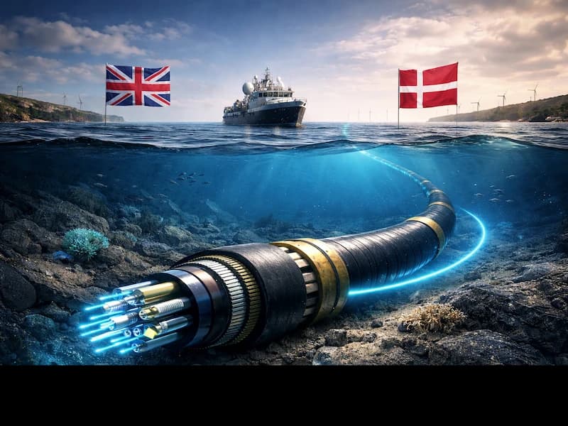 Altibox unterstützt das Verena-Kabel mit 512 Tbps, das Großbritannien und Dänemark verbindet