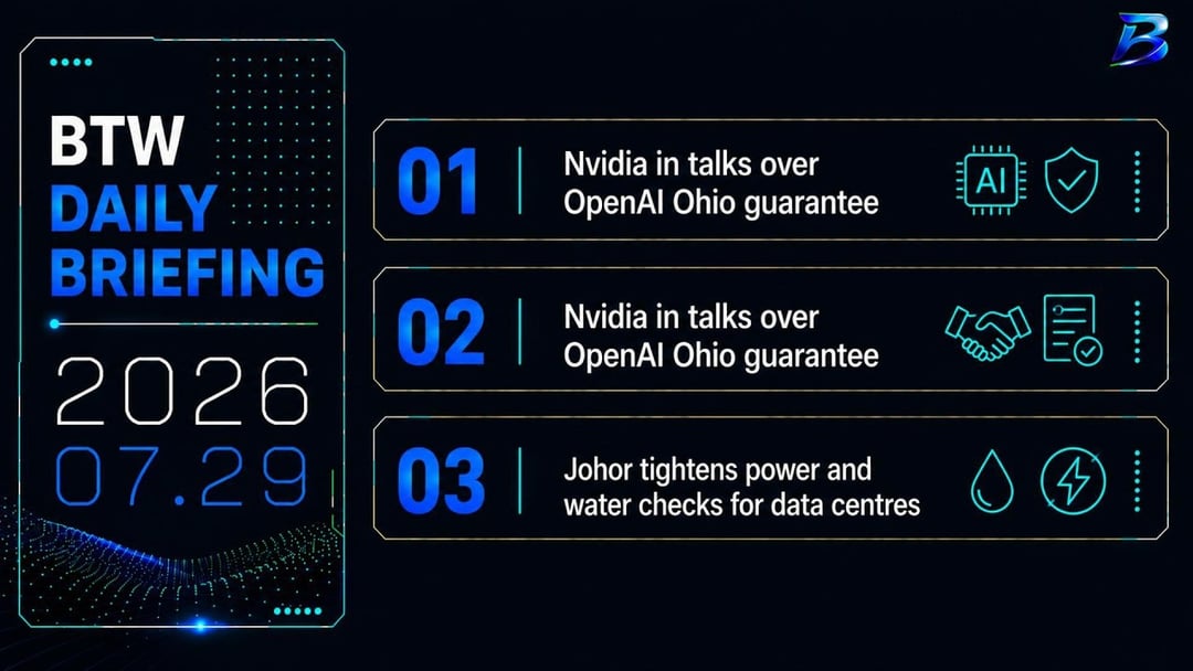 Daily briefing | AI data centre finance, chip supply and resource checks reshape capacity