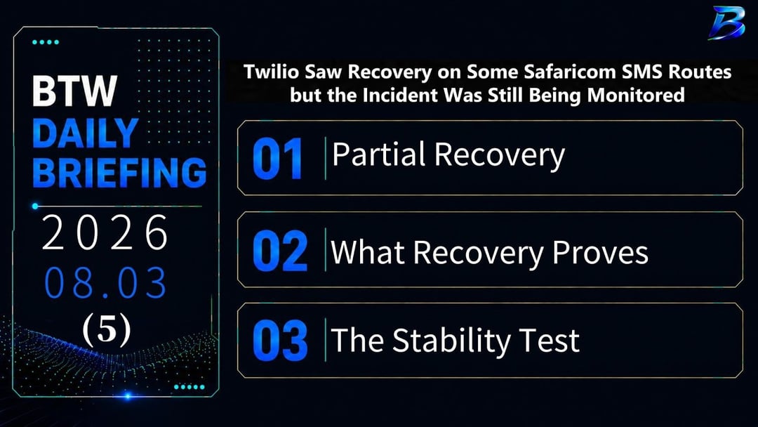 Twilio Reported Partial Recovery Across Safaricom SMS Routes