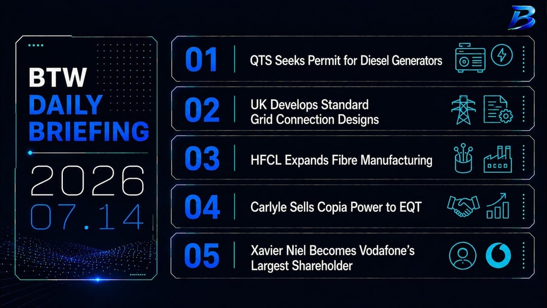 Daily briefing | Power, permits and fibre supply shape digital infrastructure