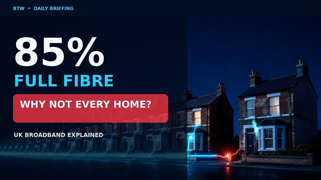 UK Full Fibre Reaches 85%—So Why Can’t Everyone Get It?