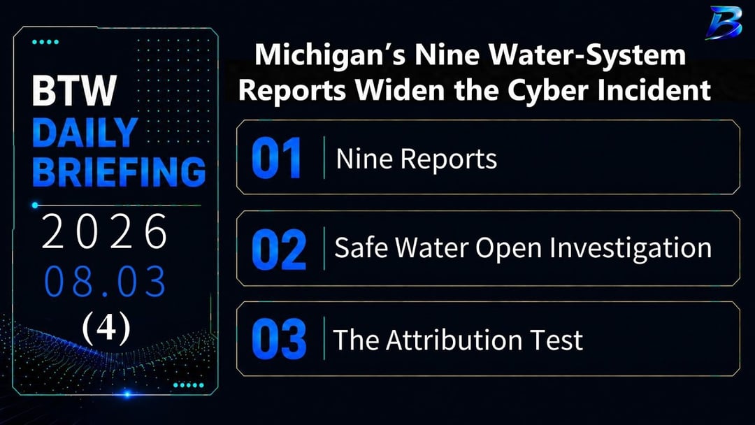 Nine Michigan Water Systems Reported Malicious Cyber Activity