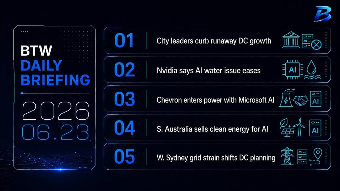 Daily briefing | AI data centres face power, water and planning pressure