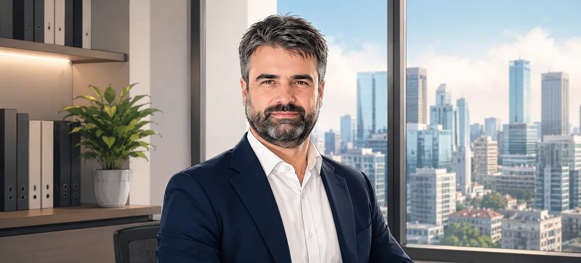 AI-generated editorial portrait of Alberto Prieto, used for the BTW profile "Alberto Prieto".