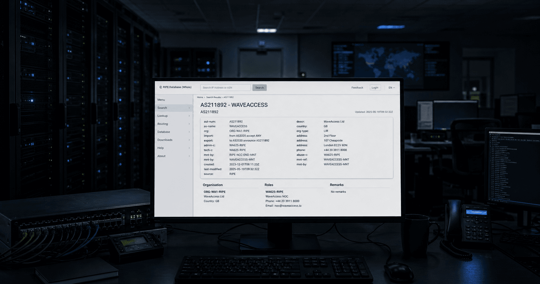 Centro de operaciones de red WaveAccess