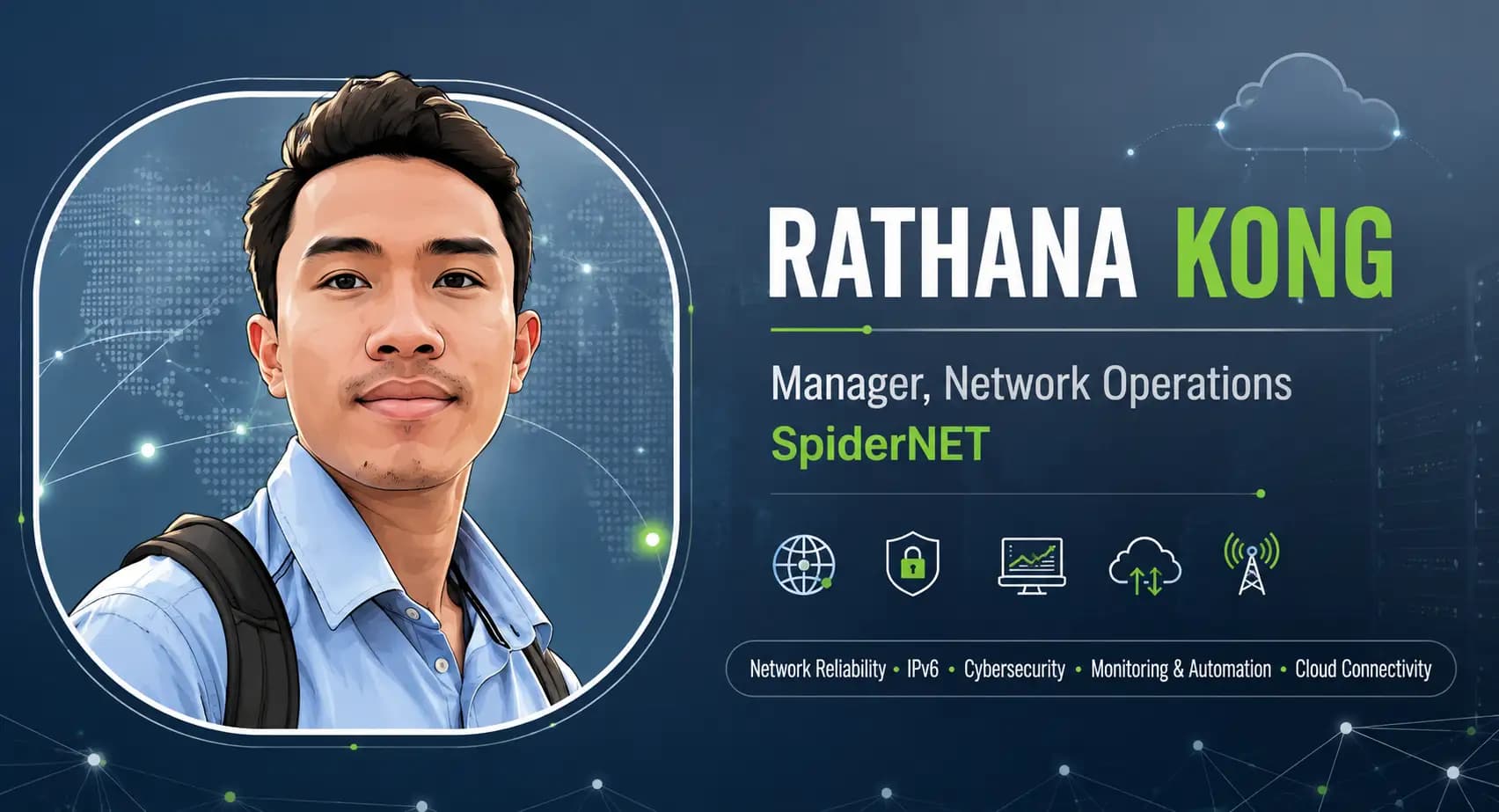 Rathana Kong: responsable de operaciones de red de un ISP camboyano