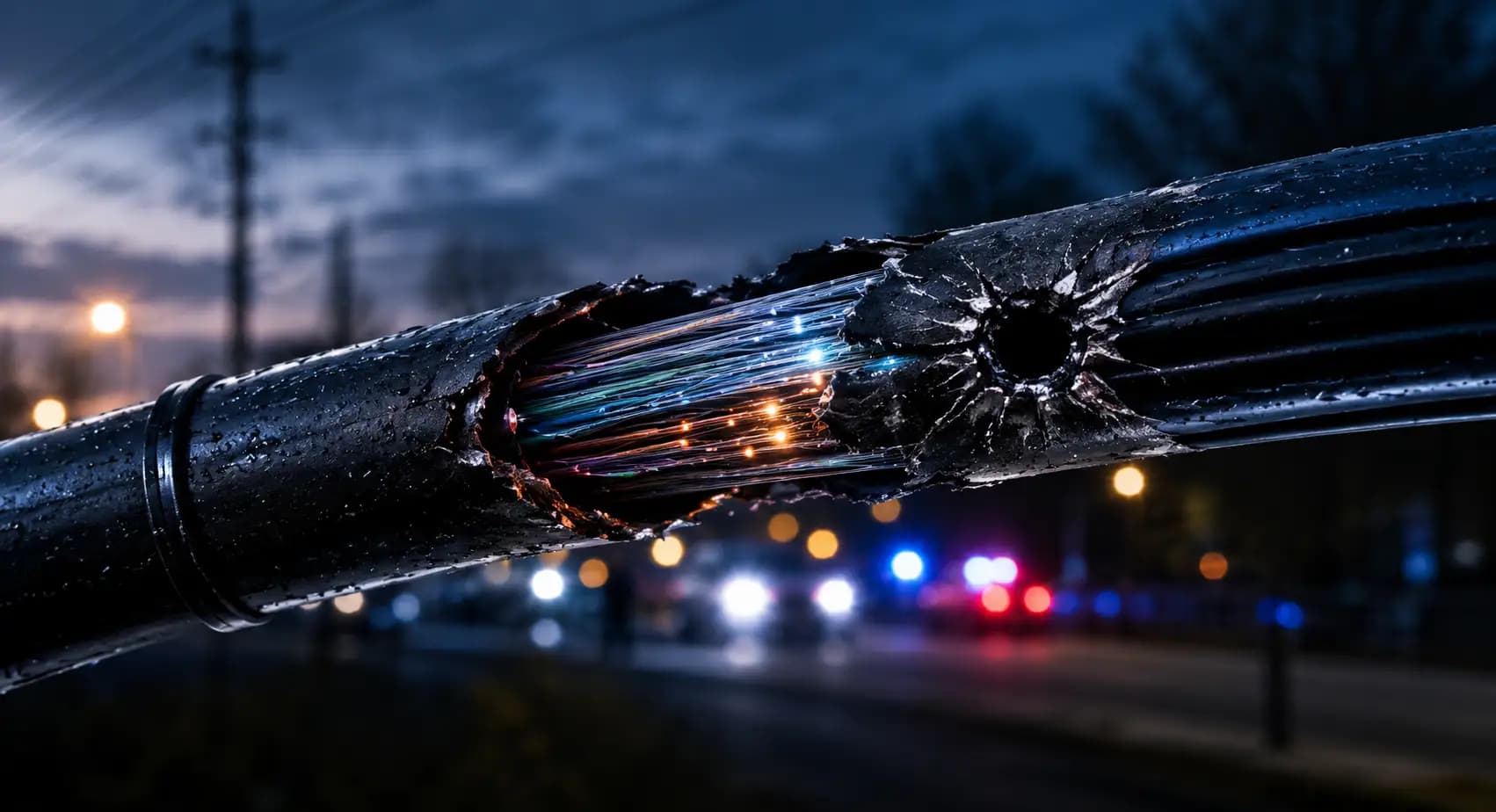 Un tir endommage une ligne de fibre optique de Spectrum dans le comté de Talladega