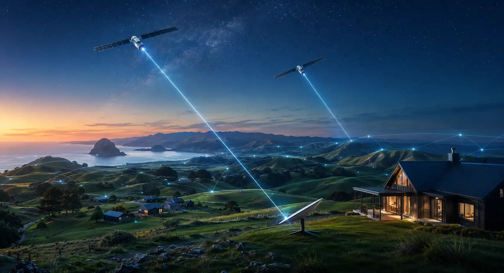 Starlink leads New Zealand rural broadband market