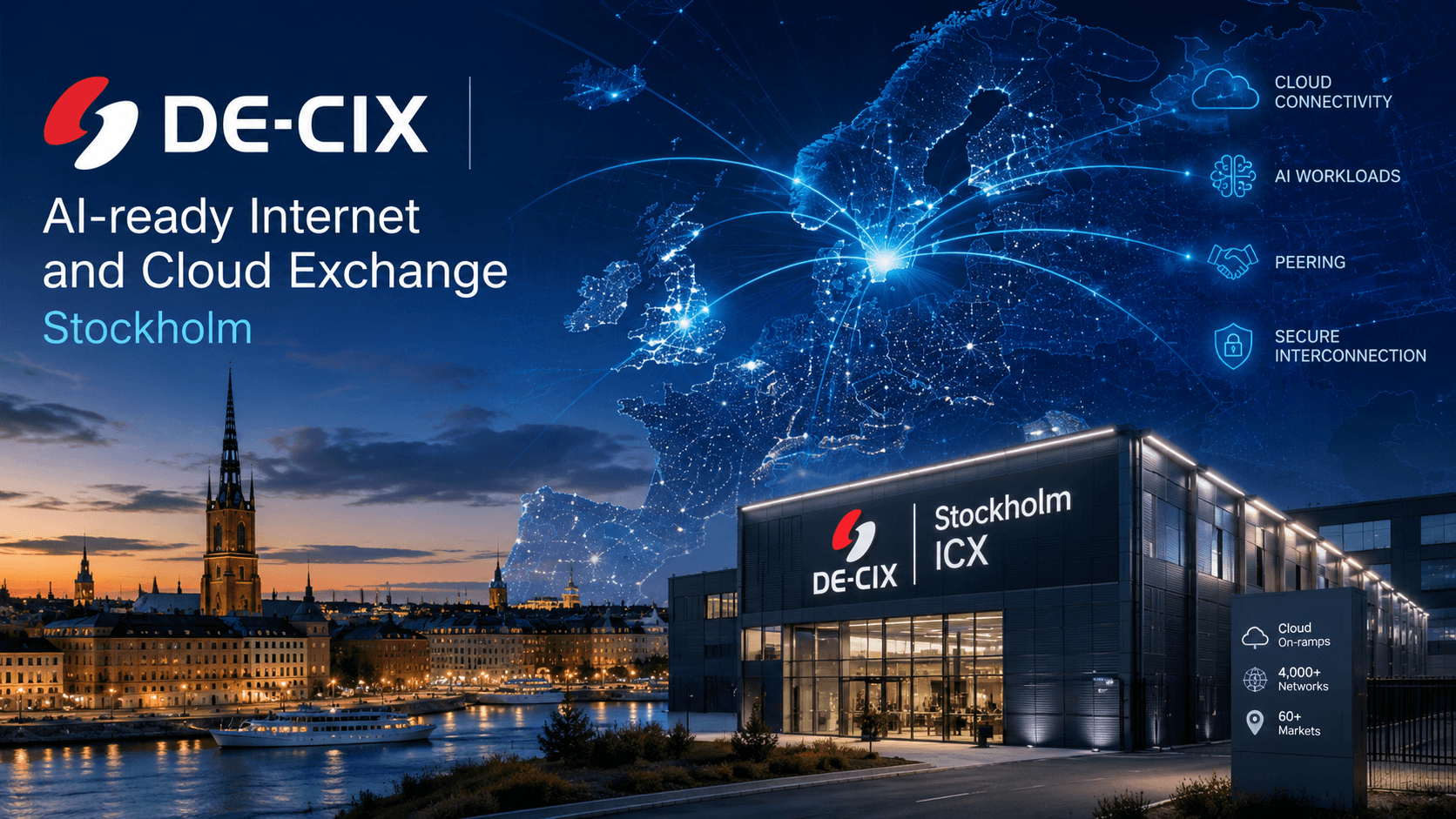 DE-CIX étend son empreinte nordique avec un échange prêt pour l'IA