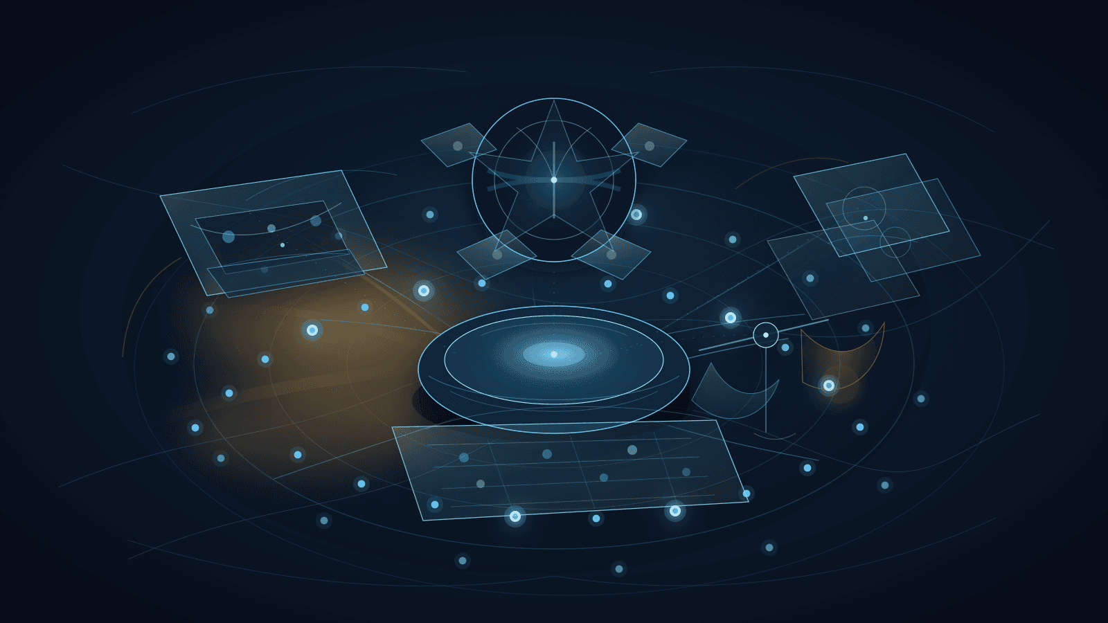 Editorial illustration of a voting-contact inbox connected to a wider ARIN registry membership network.