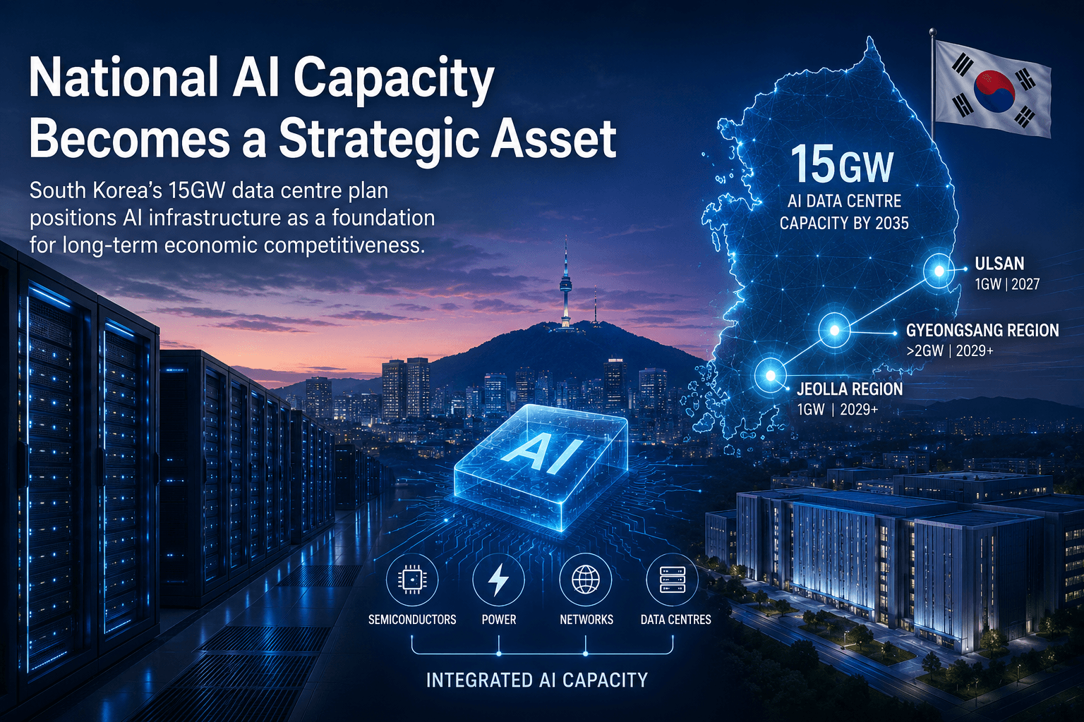 SK Group presenta un plan de centro de datos de IA de 15 GW para Corea del Sur