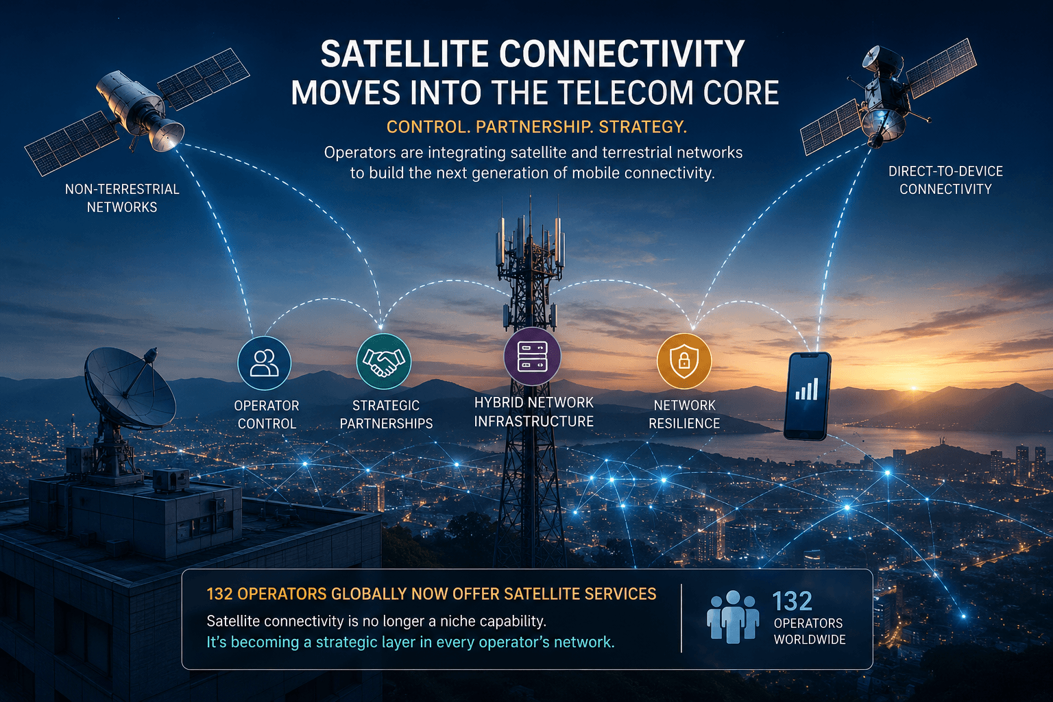 132 operadoras móviles ya ofrecen servicios satelitales