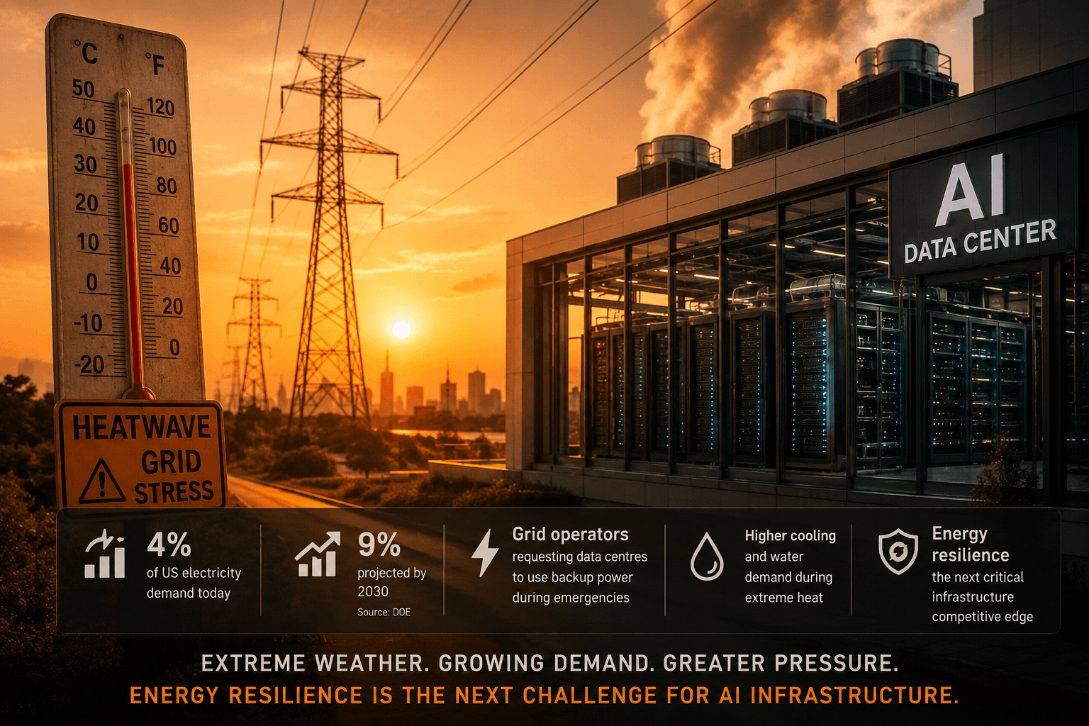 Ola de calor en EE.UU. expone tensión en la red mientras se expanden los centros de datos de IA