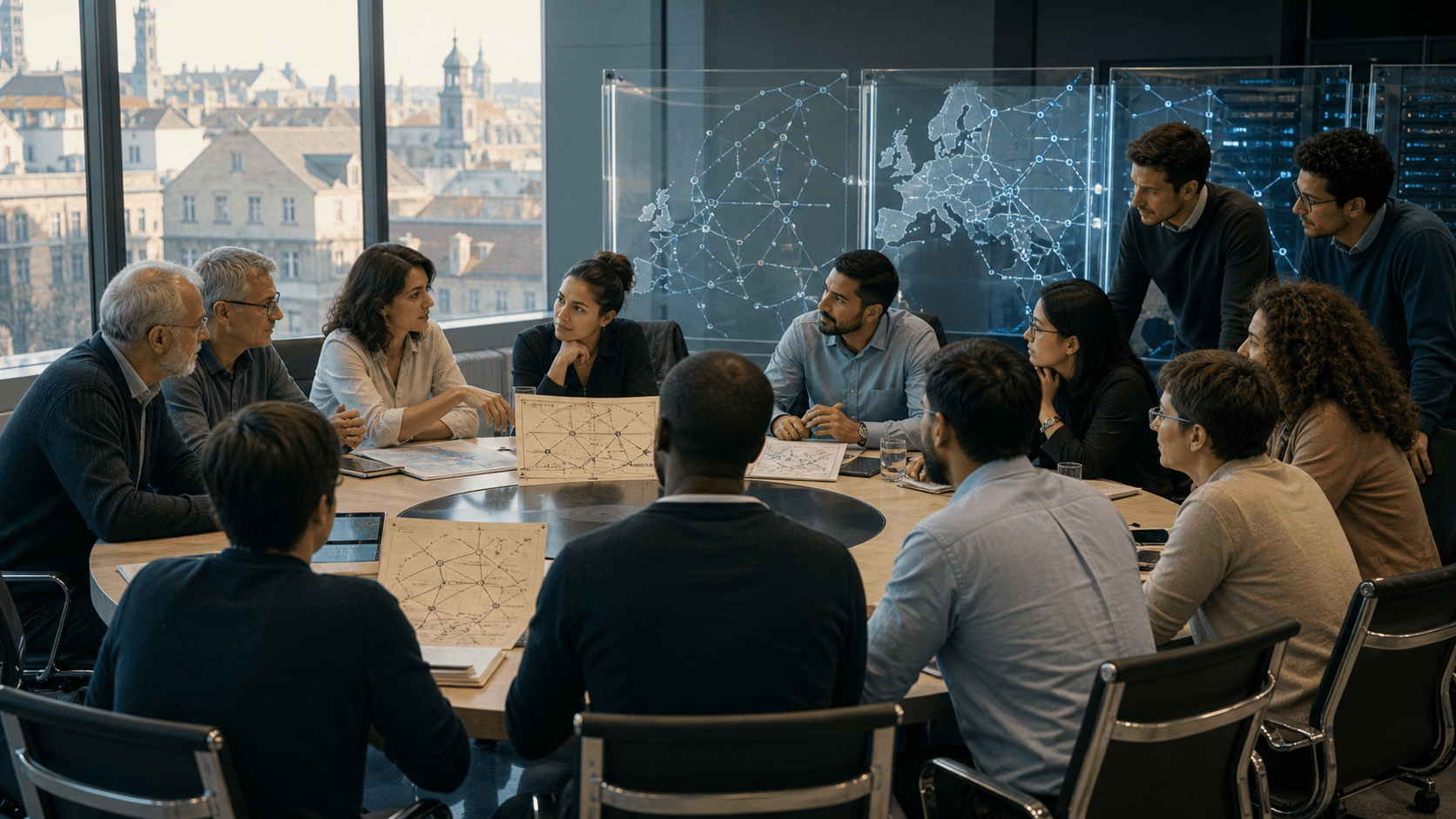 Veteran research-network engineers and newer regional operators meeting as equals around an evolving Internet governance table.