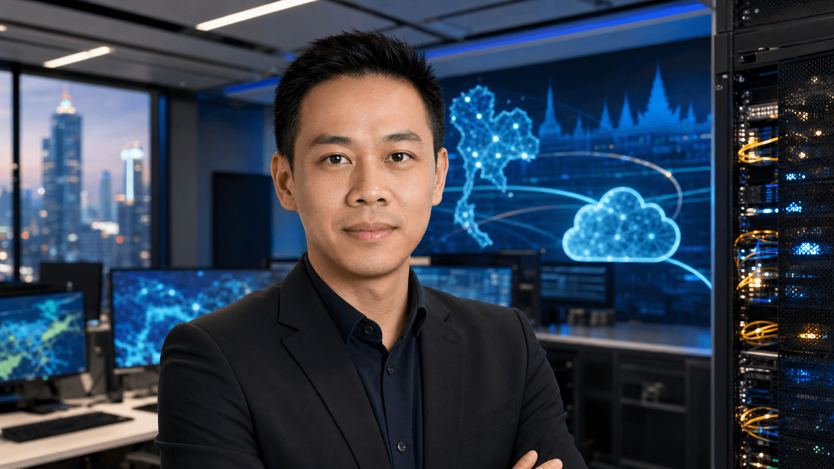 Benny Lim in a person-specific editorial portrait for a profile on AIS enterprise connectivity product work.