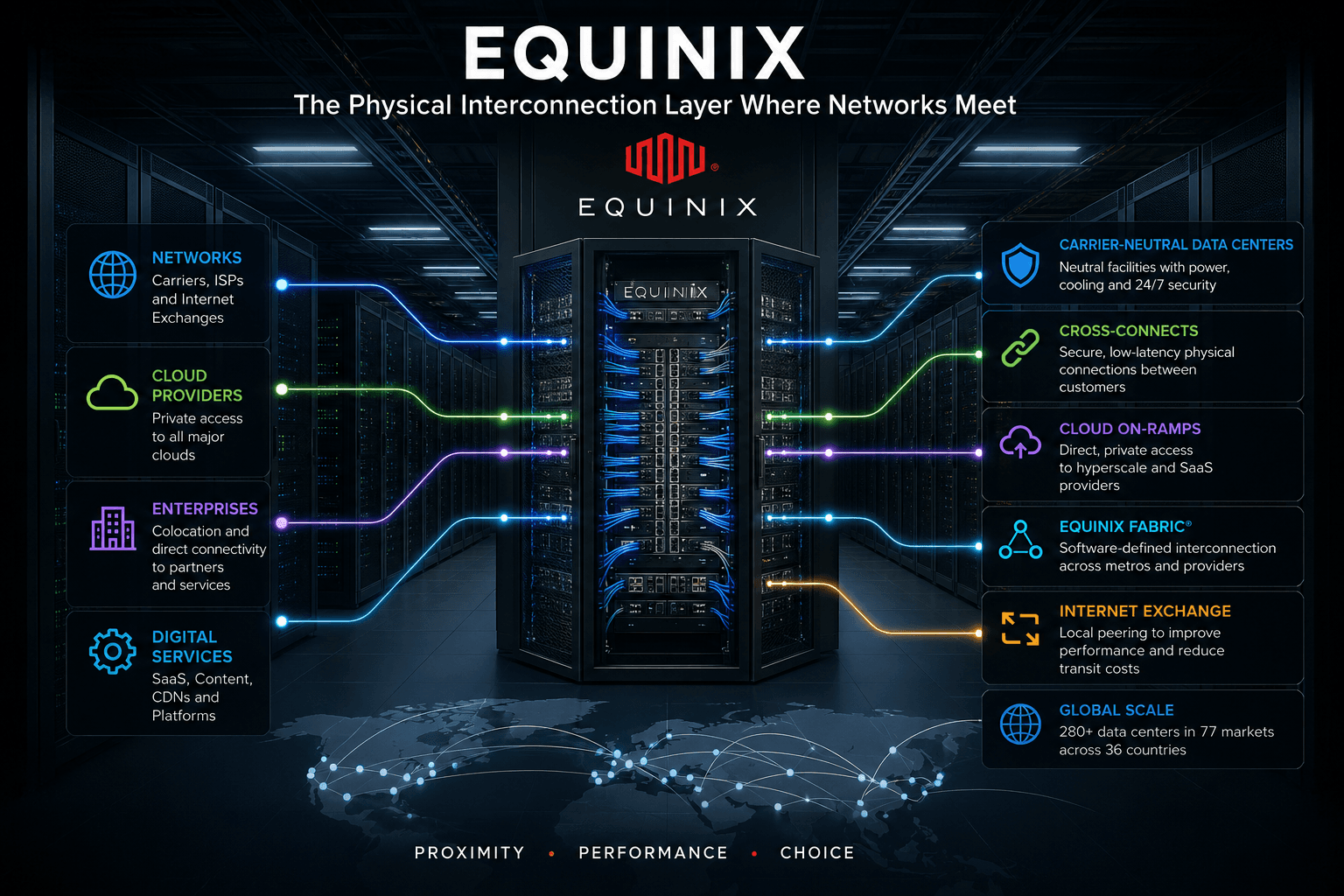 Equinix とネットワークが交わる物理相互接続層
