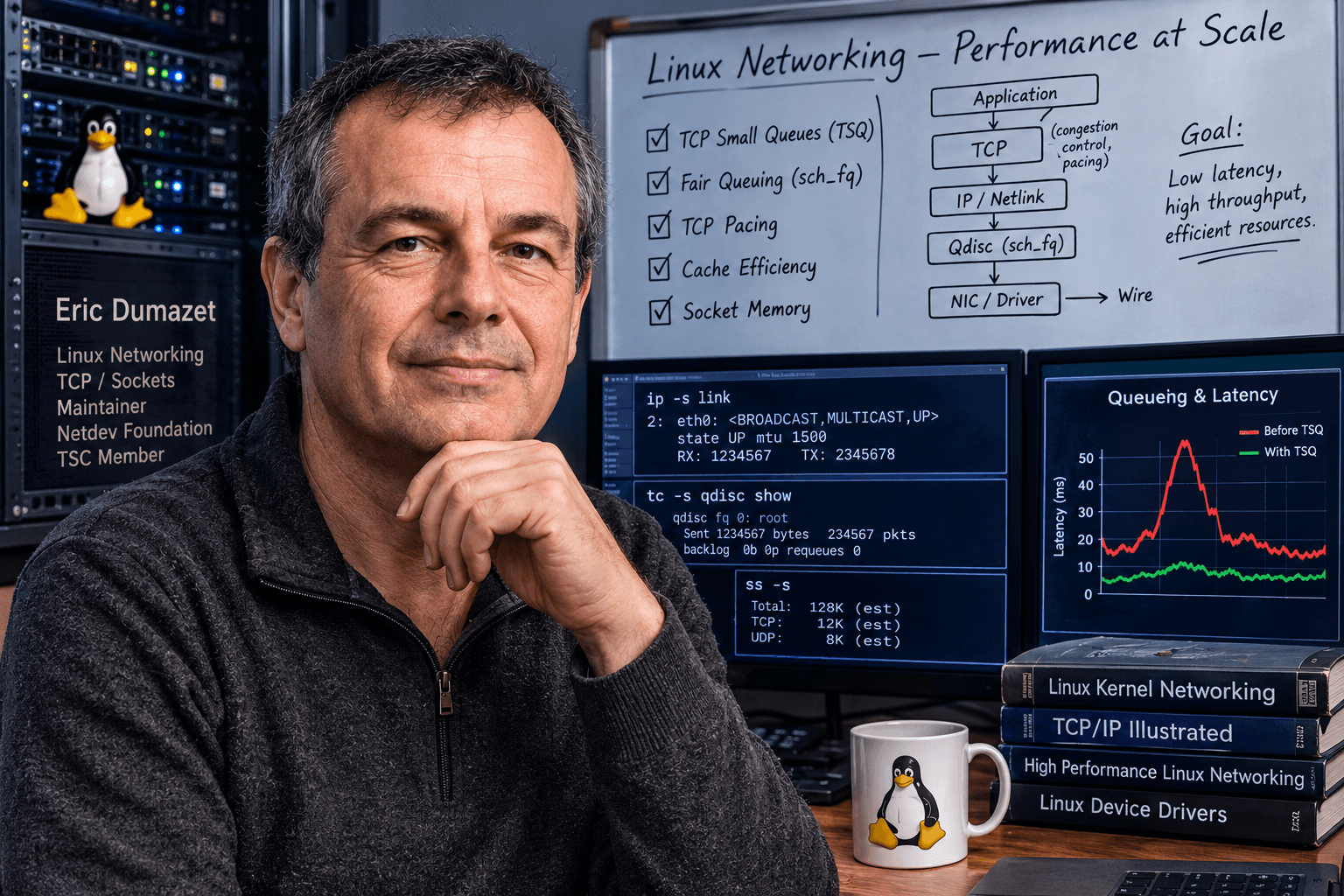 Eric Dumazet y las colas pequeñas que sostienen la economía de los servidores Linux