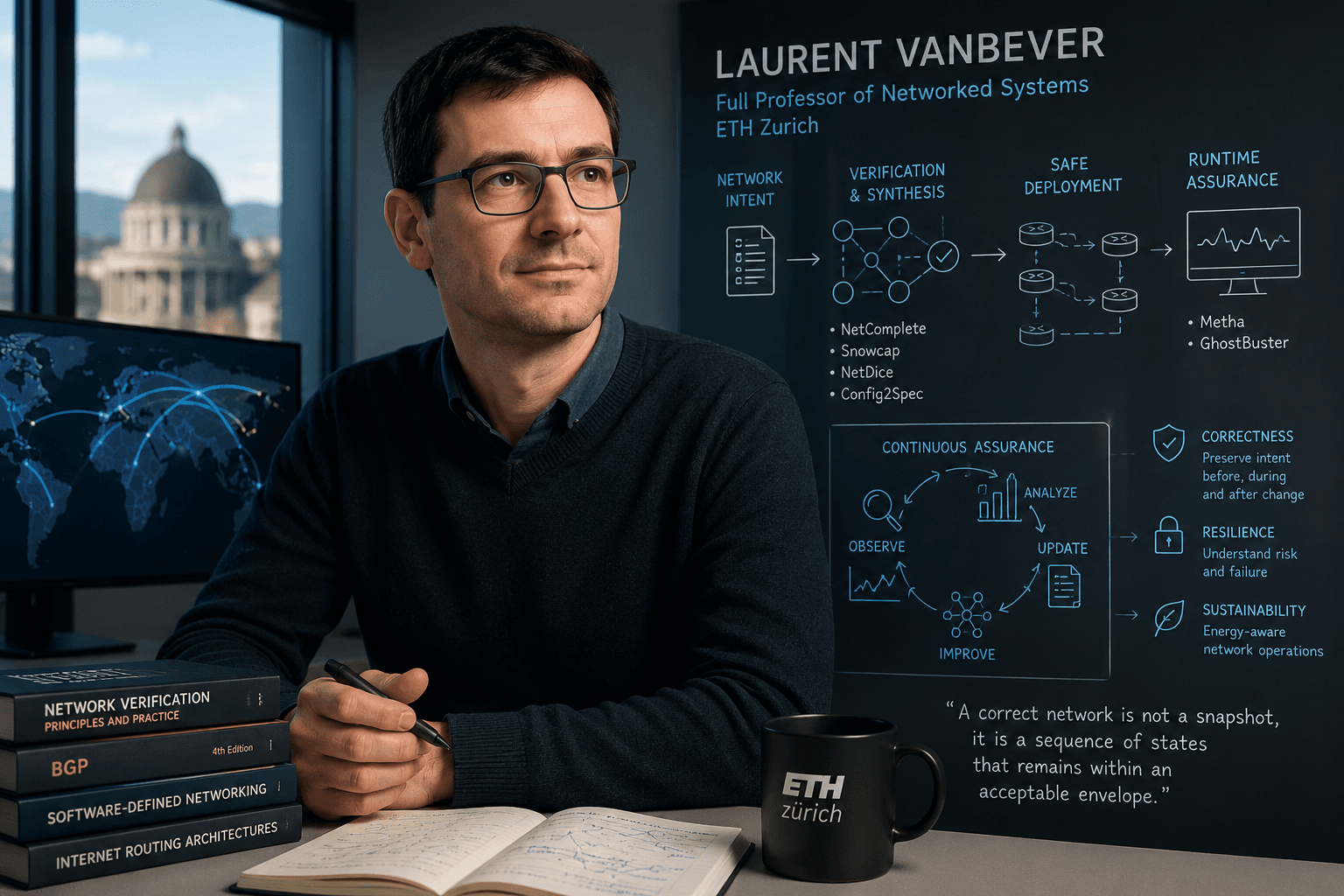 Laurent Vanbever e a rede que deve ser testada enquanto muda