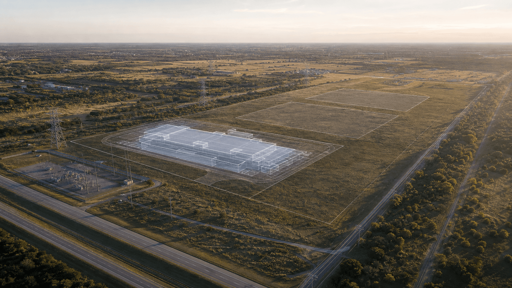 À Talty, Flexential doit convertir un premier bloc de 36MW avant de revendiquer 108MW