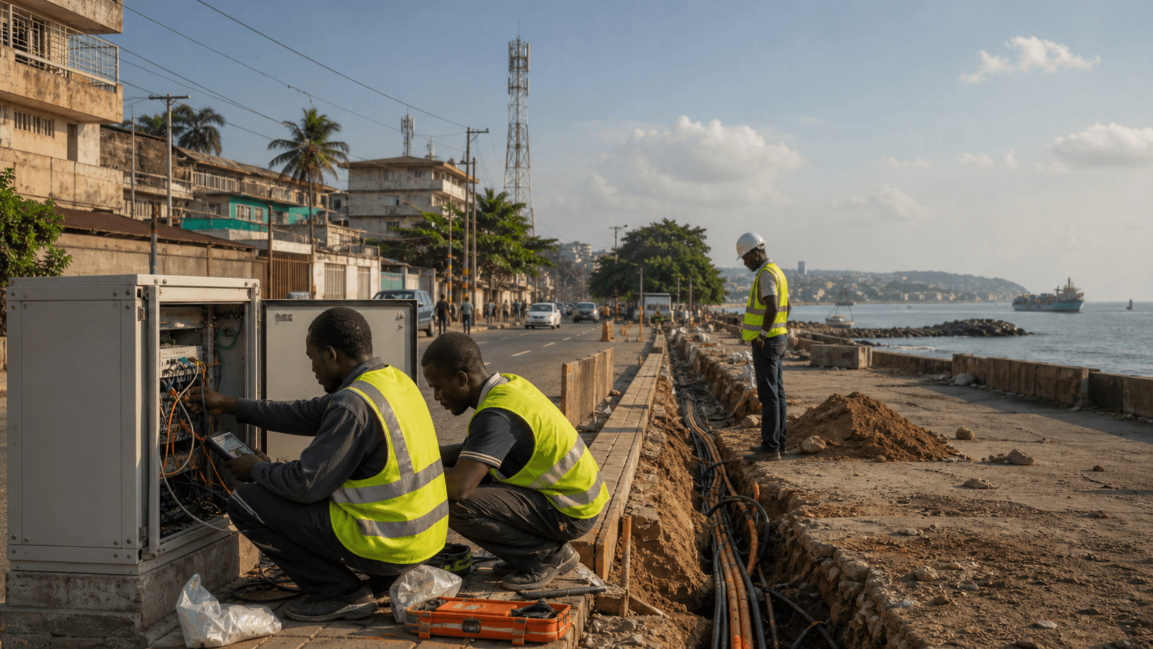 Societe Cajutel Guinee e o custo da fronteira de banda larga da Guiné