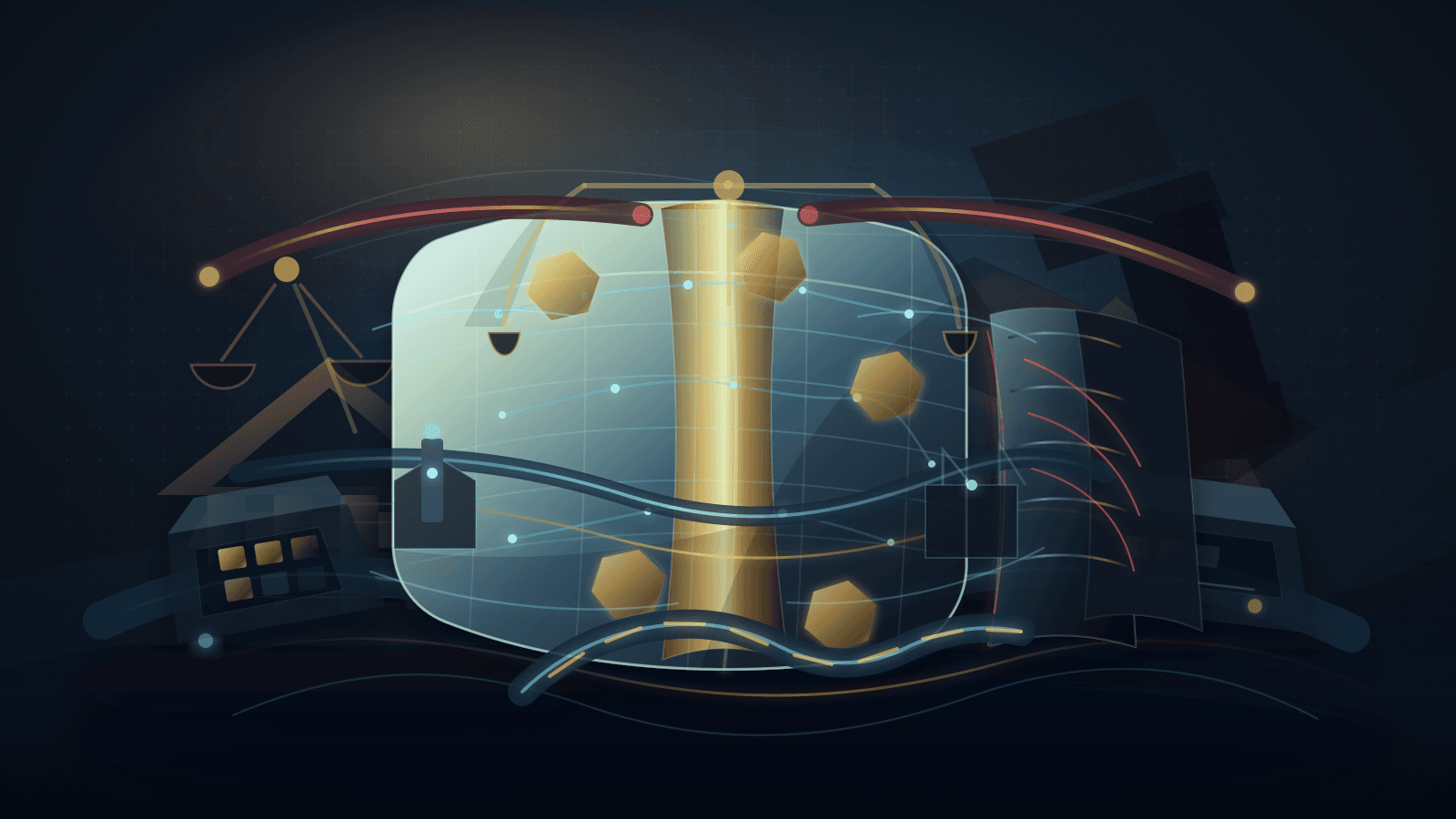 ARIN court and continuity risk registry governance risk editorial illustration