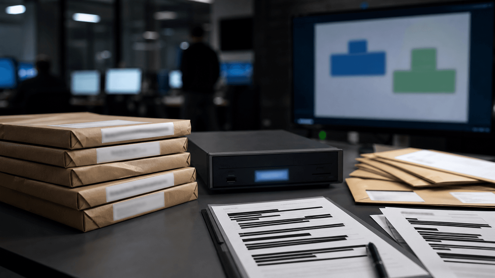 Photorealistic editorial risk and accountability image for Qualys made Accellion FTA a support-file transfer accountability boundary