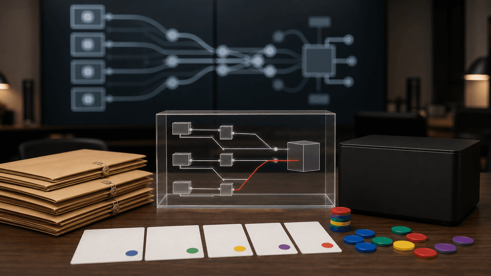 Photorealistic editorial risk and accountability image for Fujitsu made Horizon a cost-transfer prevention accountability test