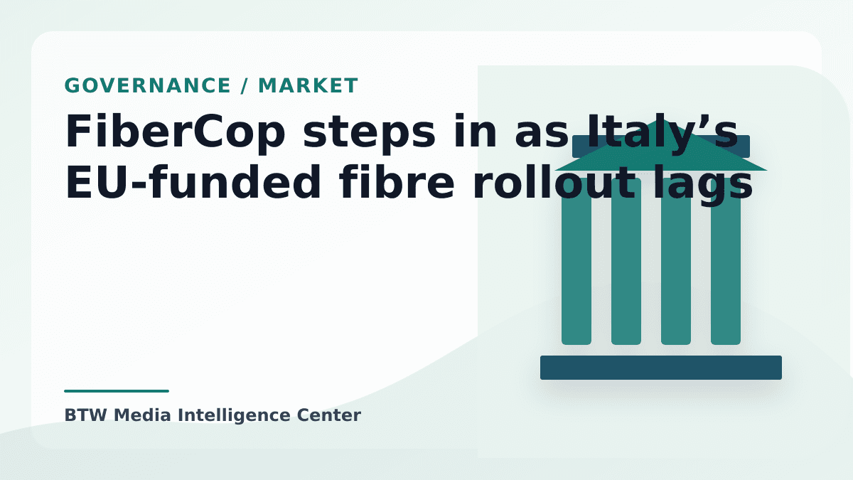 FiberCop toma el relevo ante el retraso del despliegue de fibra financiado por la UE en Italia