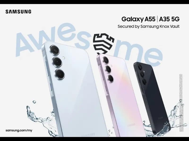 Samsung mejora la seguridad y los materiales en sus nuevos Galaxy A55 y A35