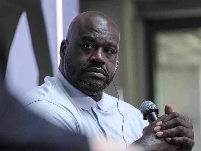 Shaquille O'Neal portrait used for an FTX settlement event briefing