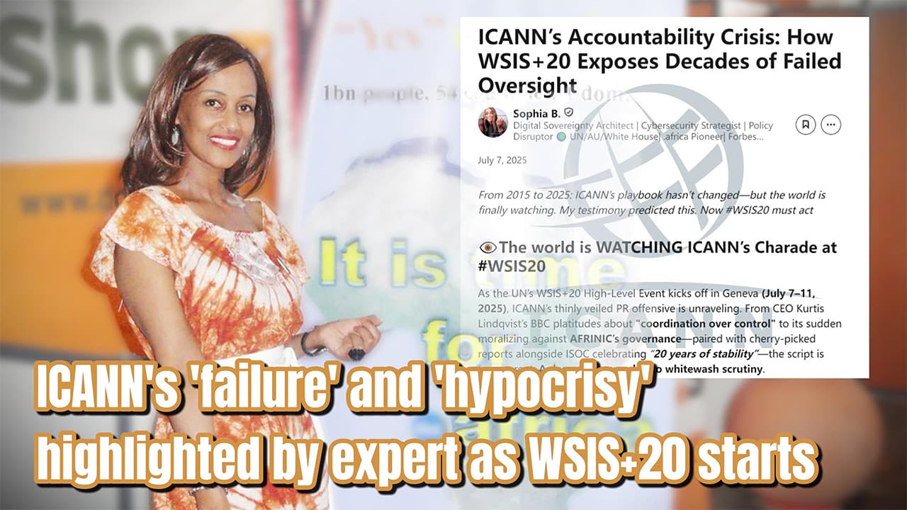 L'« échec » et l'« hypocrisie » de l'ICANN soulignés par un expert au début du WSIS+20