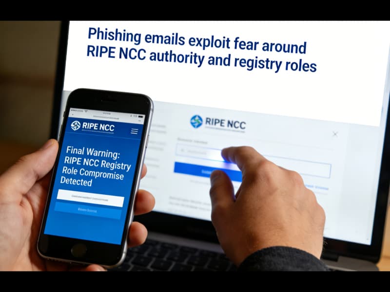 Estafas de phishing explotan el miedo a la autoridad de RIPE NCC