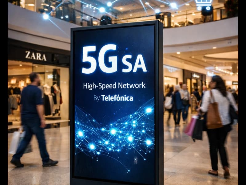 Telefónica lleva el 5G autónomo a interiores de un centro comercial de Madrid