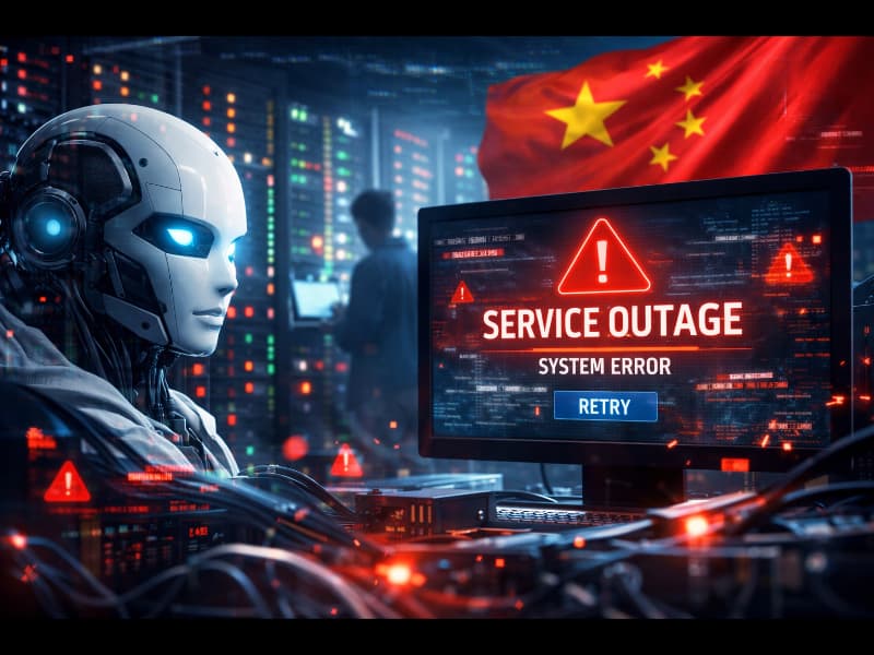 DeepSeek de China enfrenta una gran interrupción de servicio