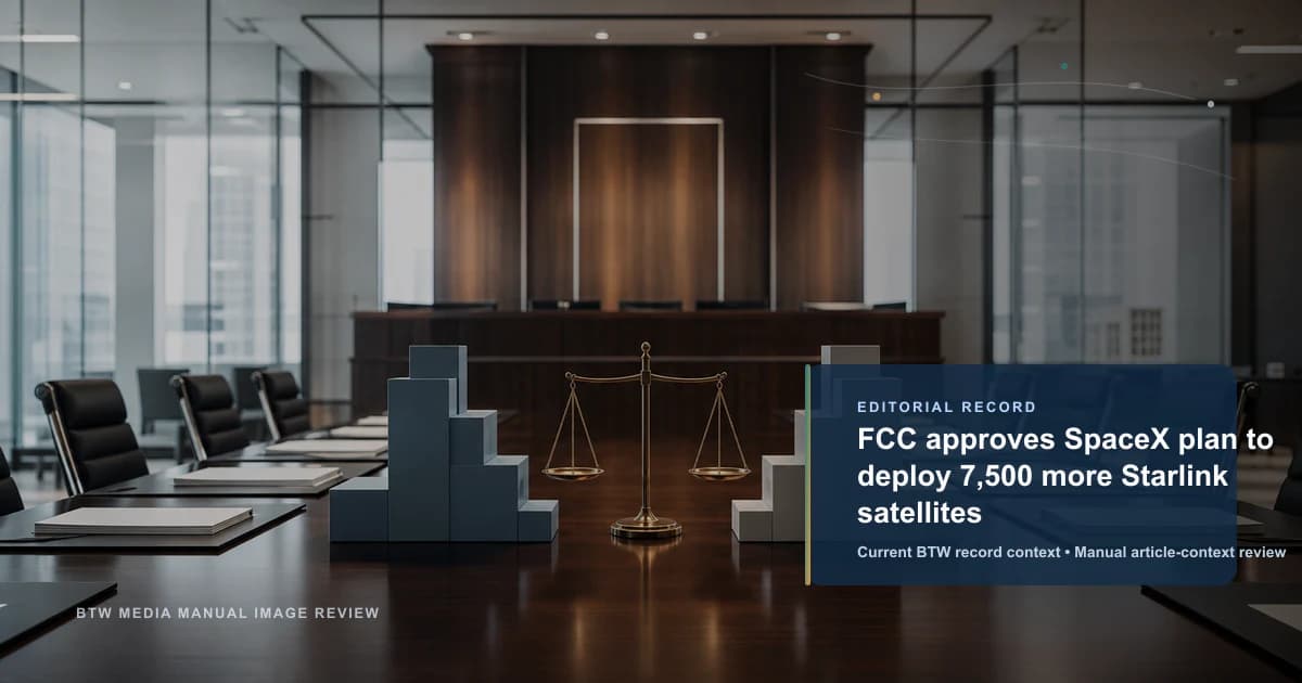 FCC approves SpaceX plan to deploy 7,500 more Starlink satellites