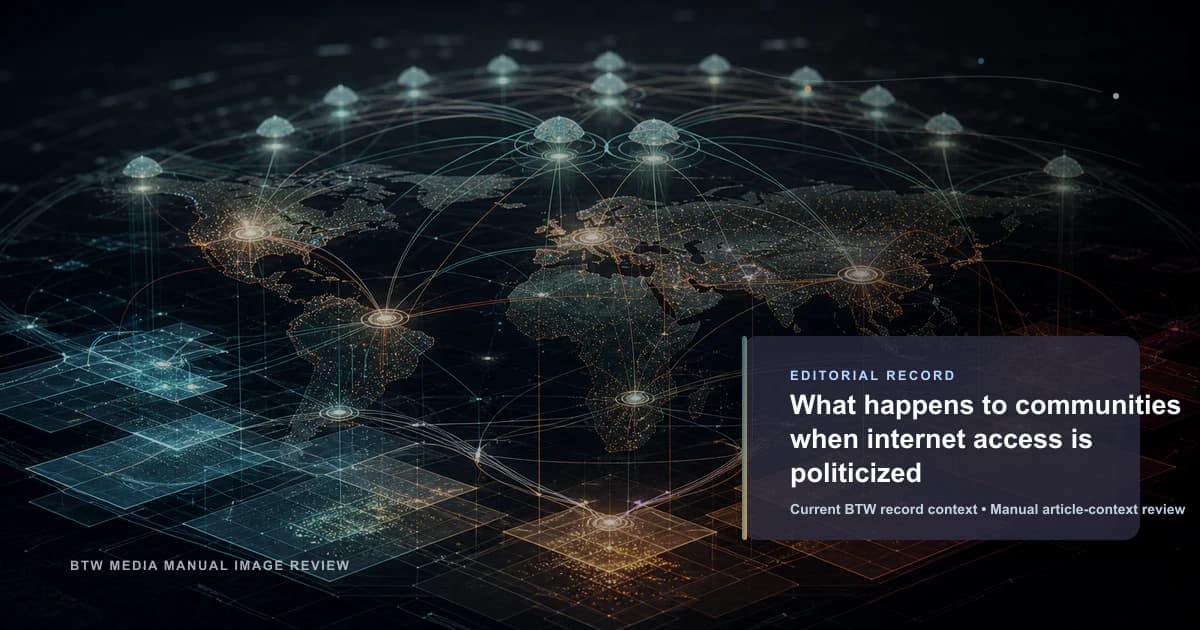 What happens to communities when internet access is politicized