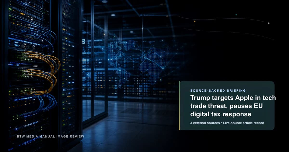 Trump amenaza con aranceles a Apple y pausa respuesta fiscal digital de la UE