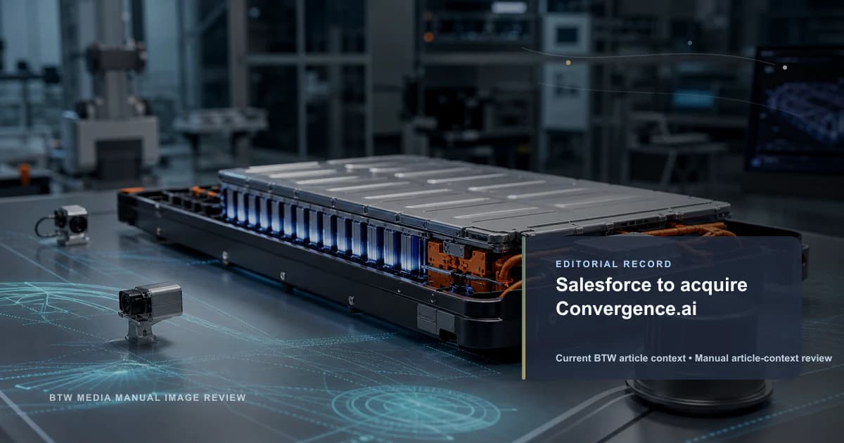 Salesforce to acquire Convergence.ai reviewed editorial briefing visual