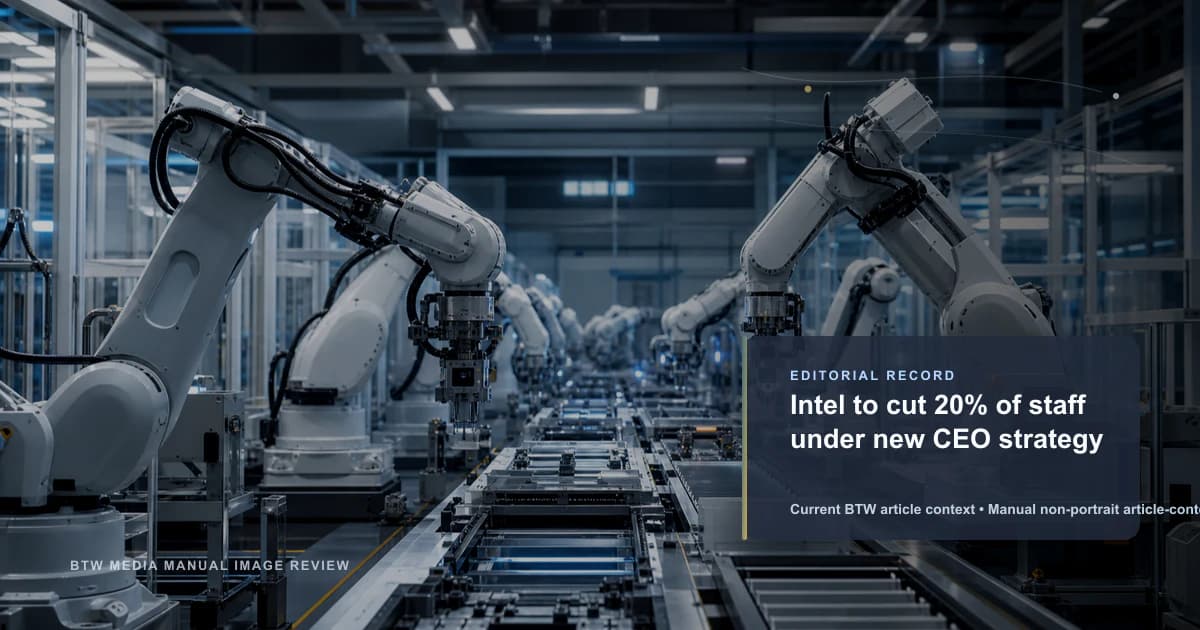 Intel to cut 20% of staff under new CEO strategy reviewed editorial record image