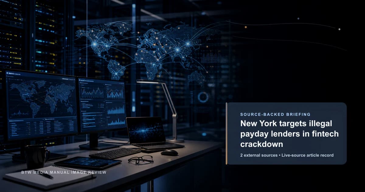 New York targets illegal payday lenders in fintech crackdown source-backed briefing visual