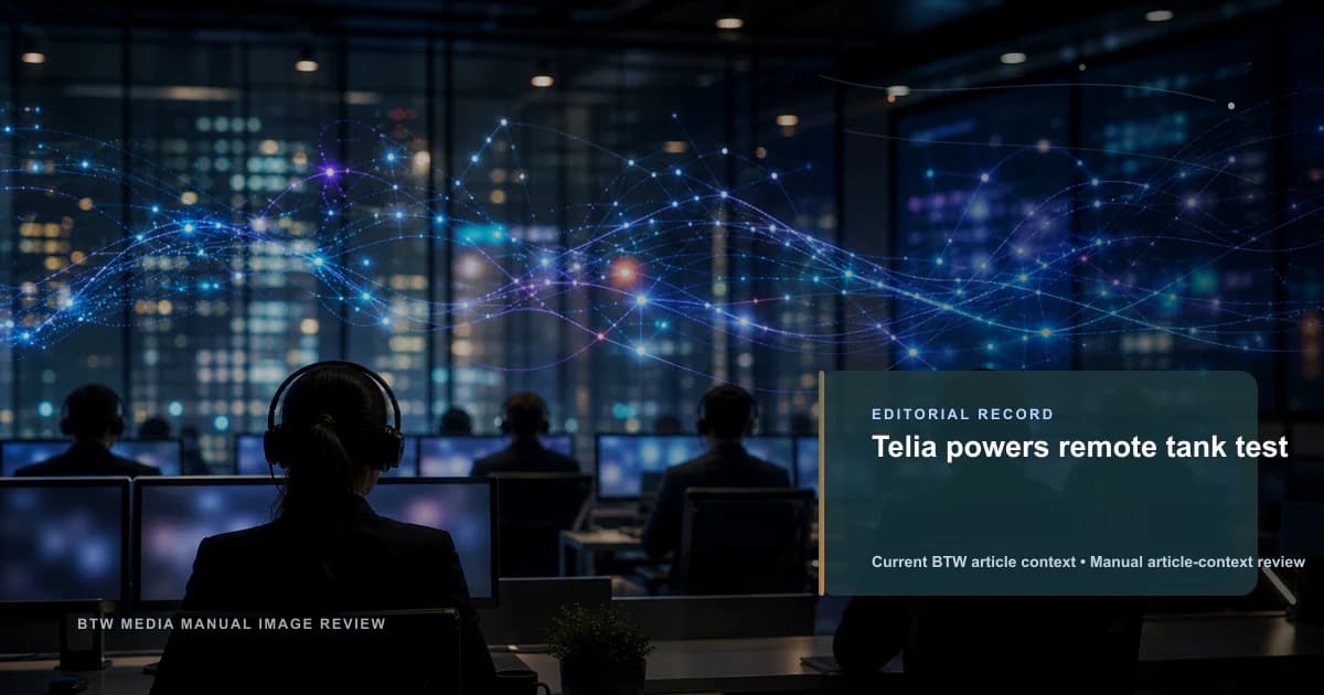 Telia powers remote tank test reviewed editorial briefing visual