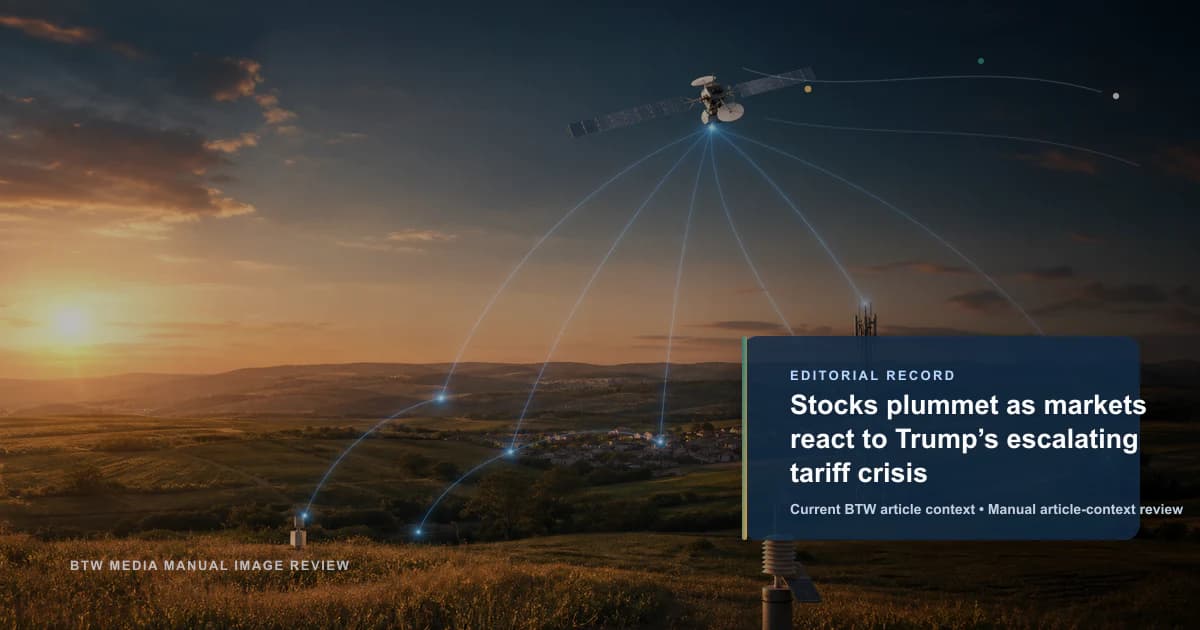 Stocks plummet as markets react to Trump’s escalating tariff crisis reviewed editorial briefing visual