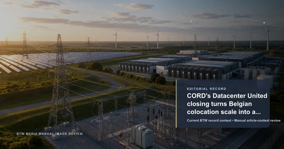 El cierre de Datacenter United por CORD convierte la escala de colocación belga en una prueba de control