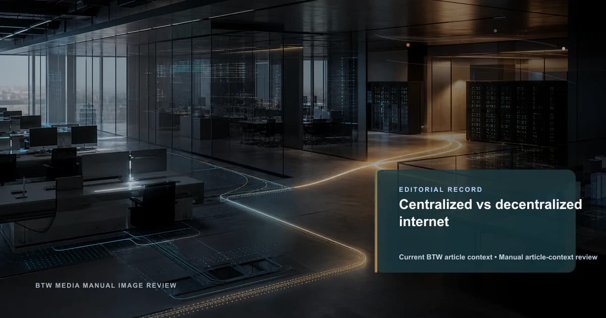 Internet centralisé vs décentralisé
