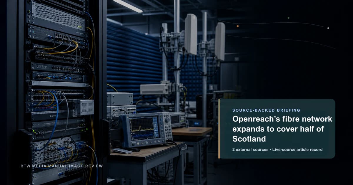 Openreach 光纤网络扩展至覆盖苏格兰一半地区