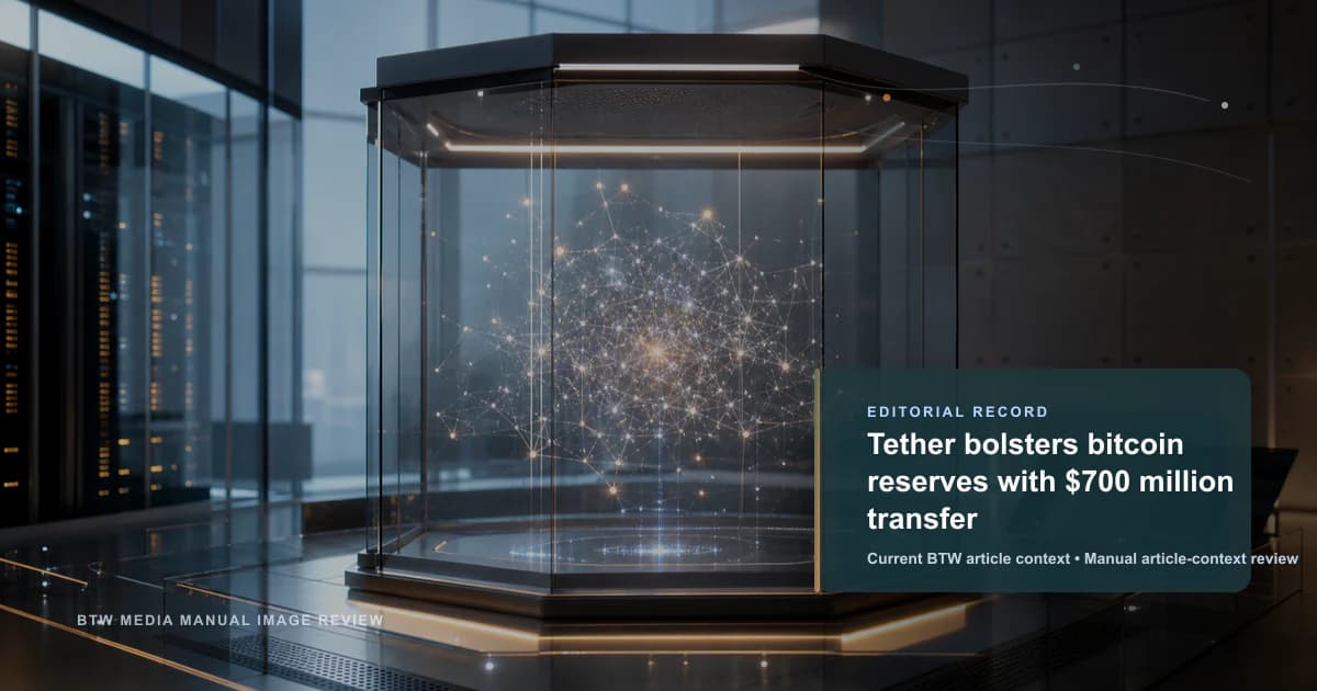 Tether renforce ses réserves de Bitcoin avec un transfert de 700 millions de dollars