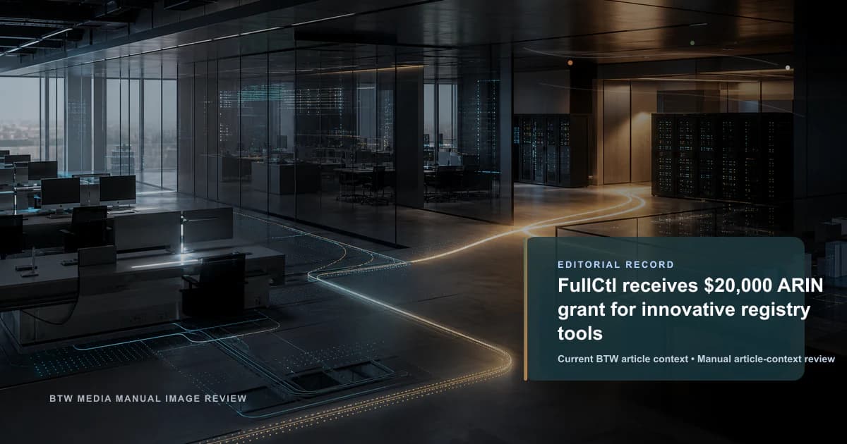 FullCtl reçoit une subvention de 20 000 $ de l'ARIN pour des outils de registre innovants