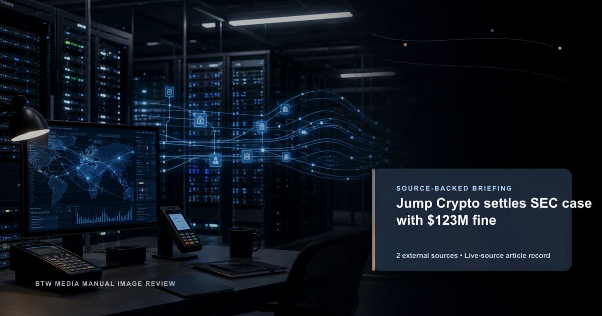 Jump Crypto settles SEC case with $123M fine source-backed briefing visual