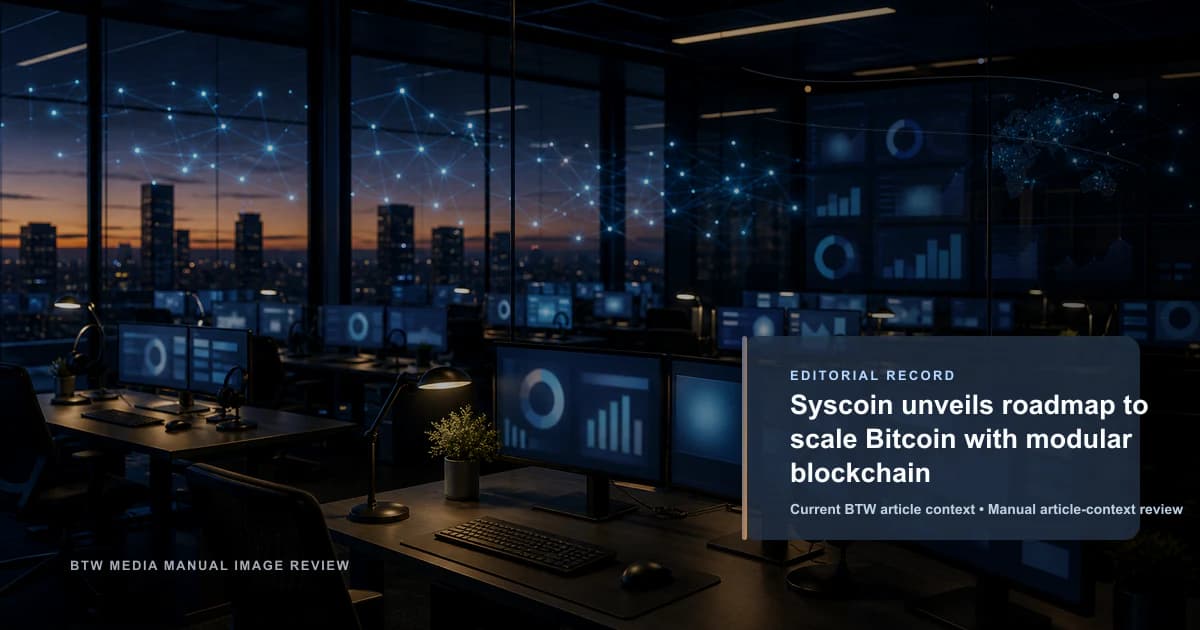 Syscoin dévoile une feuille de route pour faire évoluer Bitcoin avec une blockchain modulaire
